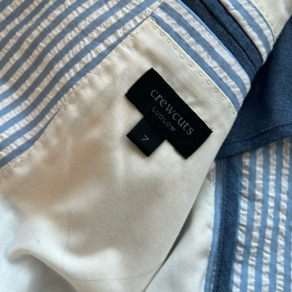 Crewcuts J crew Ludlow Suit Jacket and Shorts size 7 - Picture 4 of 7
